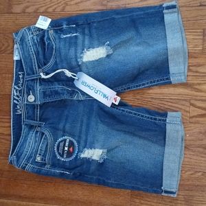 Wall flower girls denim shorts,blue,Size 7